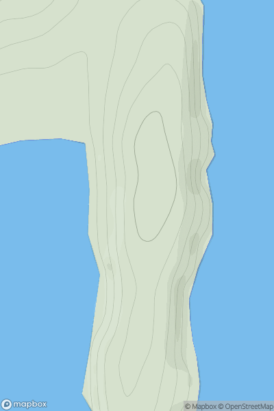 Thumbnail image for Fora Ness [Shetland Islands] [HU353472] showing contour plot for surrounding peak